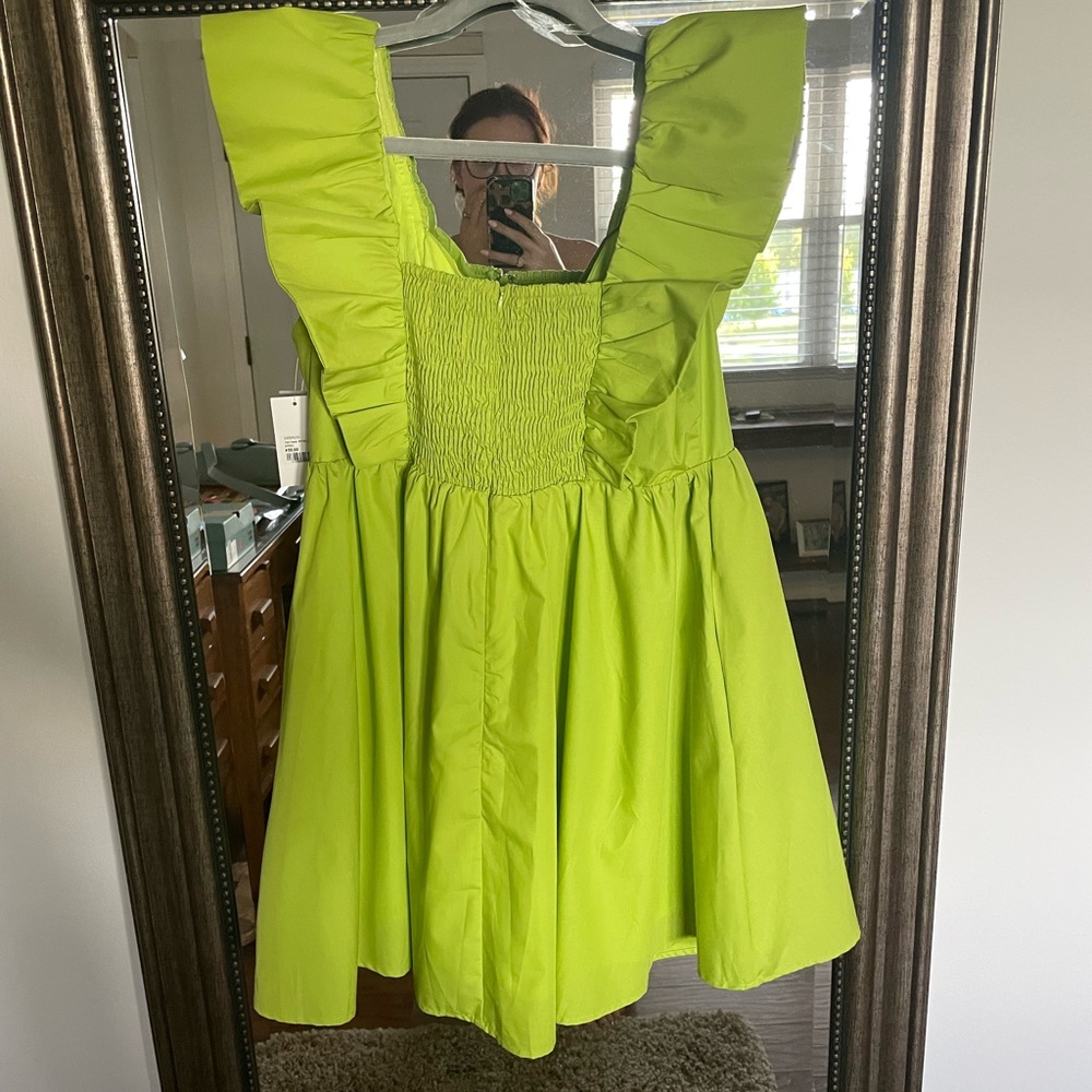 Green Ruffle Dress - Picture 4 of 5
